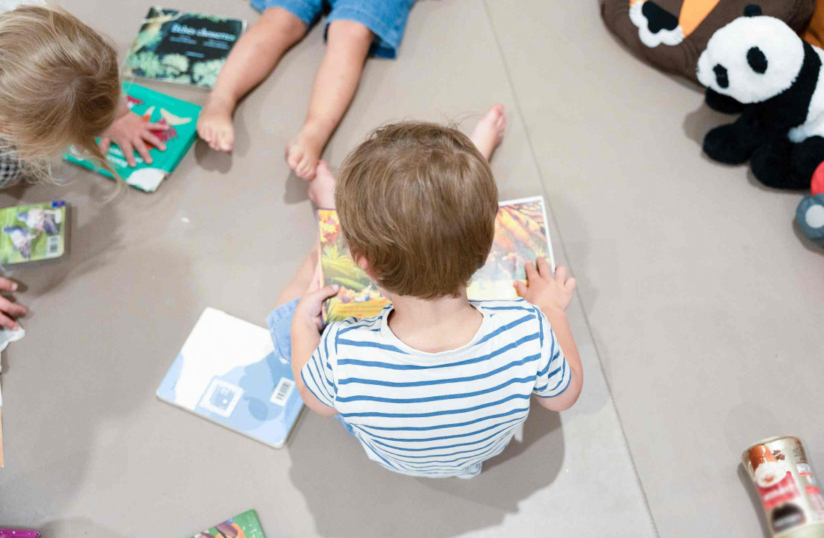 631 - Babilou Bordeaux Douet petit garçon qui lit un livre