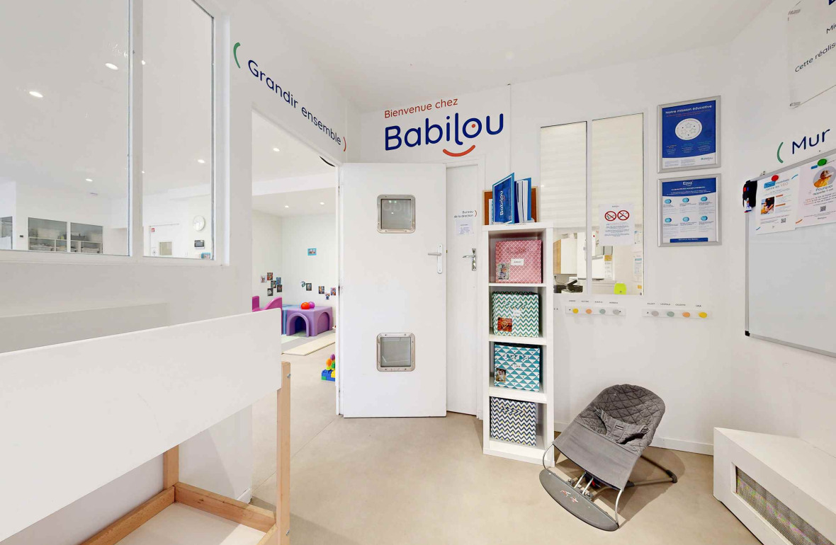 Espace de rangement de la crèche Babilou