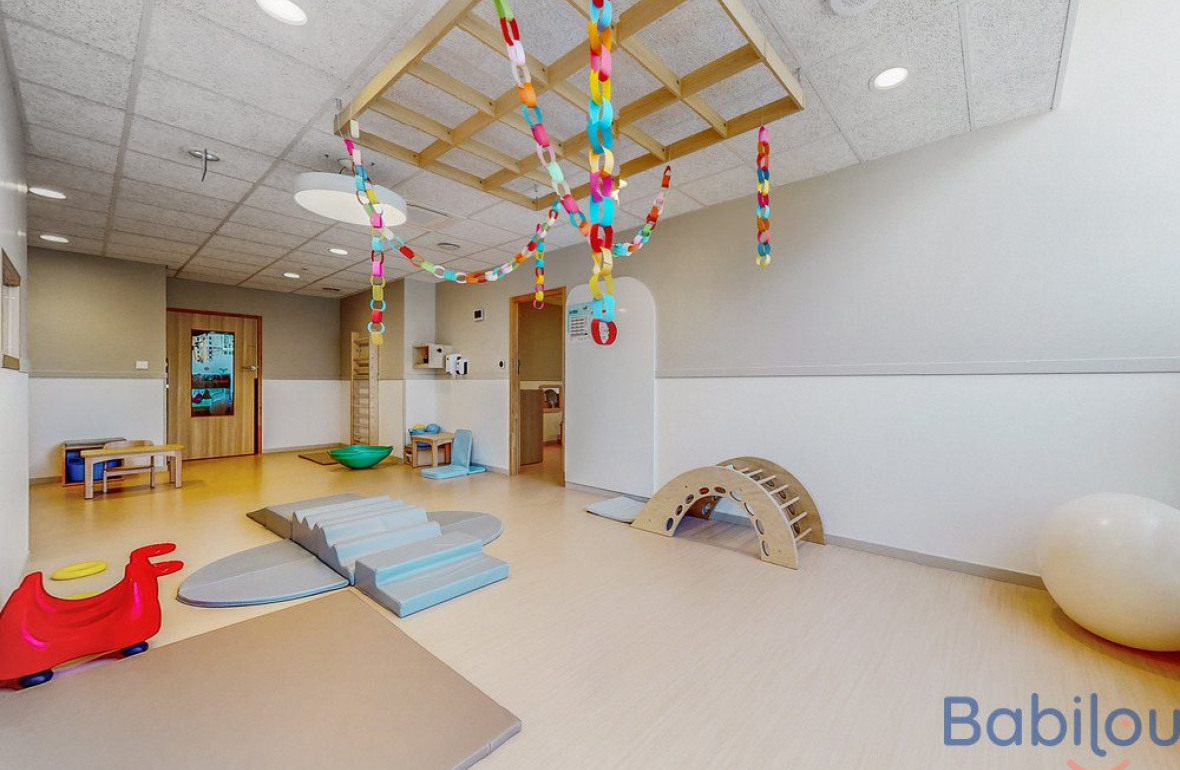 Espace de motricité en crèche Babilou 