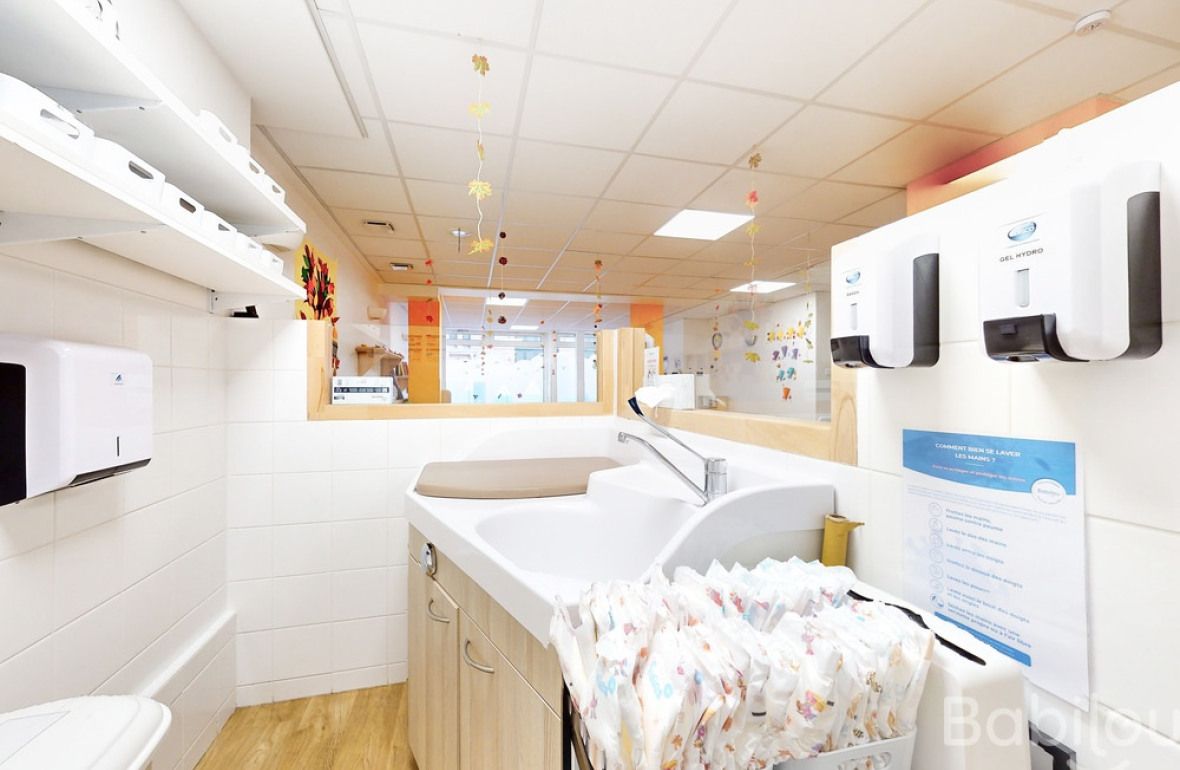 Espace de change en crèche 