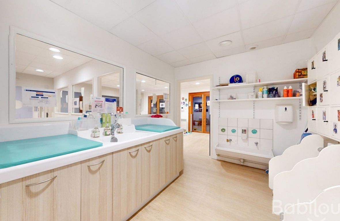 Espace de change en crèche 