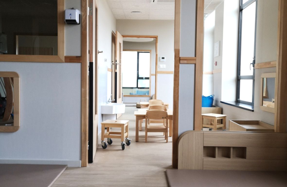 Vue de l'intérieur de la crèche Babilou Pacé Trieux 