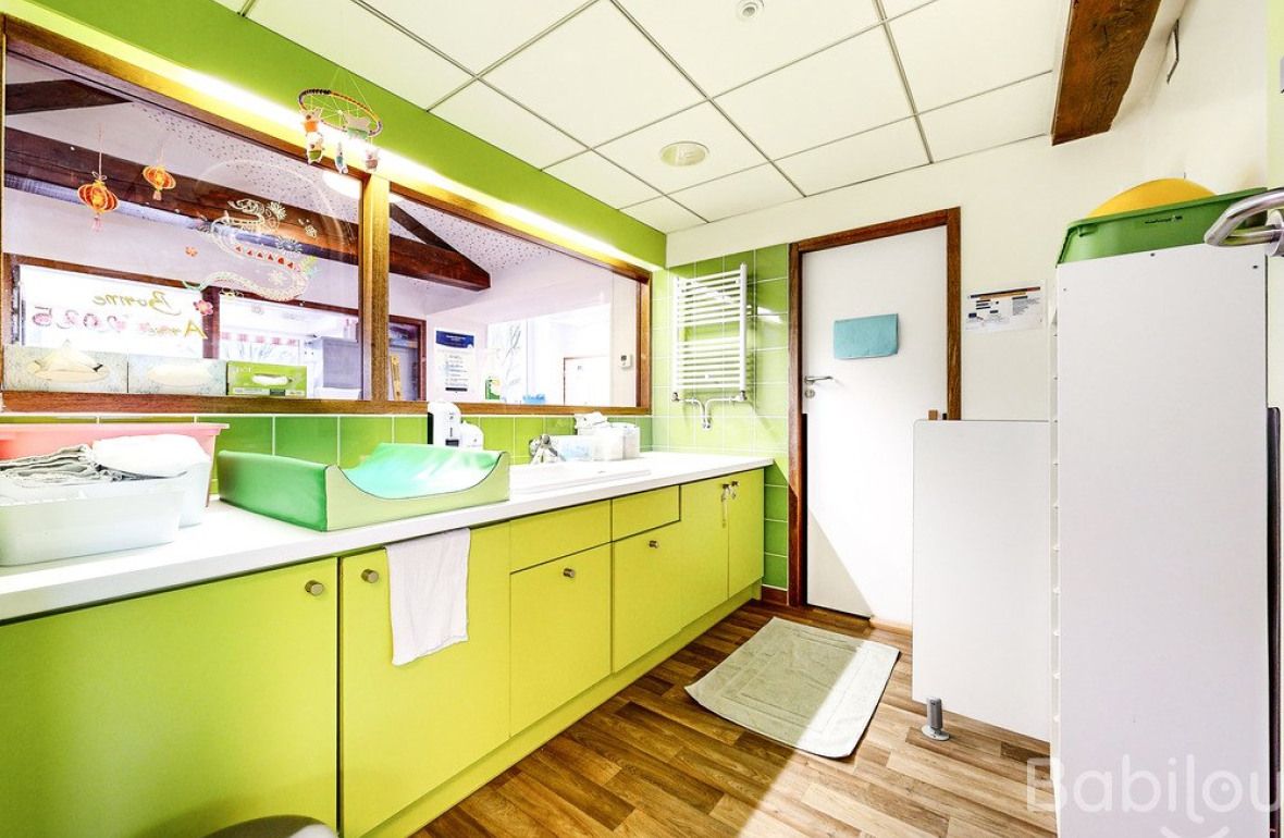 Espace de change en crèche Babilou 