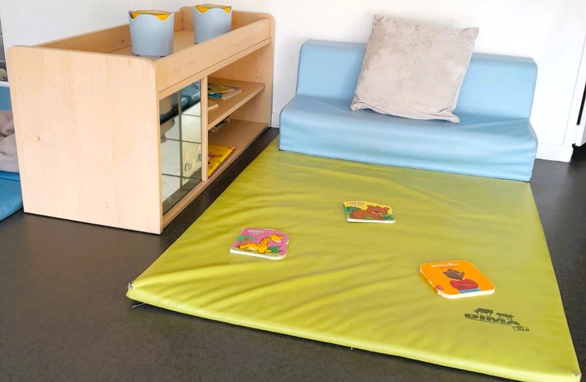 Tapis d'éveil au sein de la micro-crèche Babilou Marcq Maginot