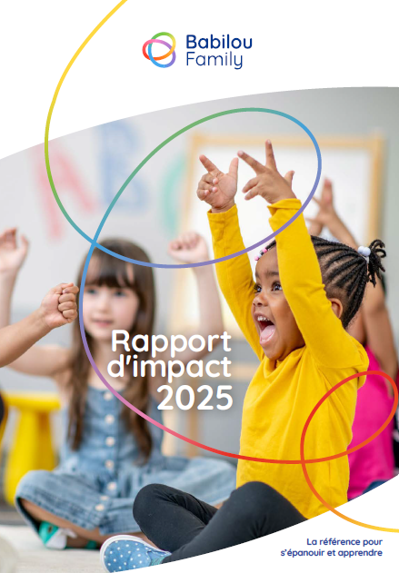 Première de couverture du rapport d'impact de Babilou Family