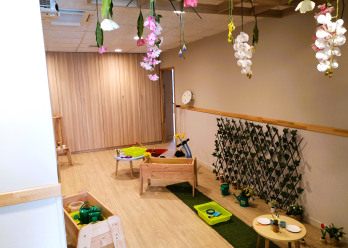 Mur végétalisé au sein de la crèche Babilou Pacé Trieux 