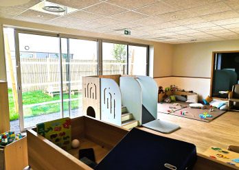 Espace de jeux au sein de la crèche Babilou Saint-Nazaire Normandie