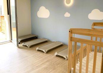 Dortoirs pour petite section au sein de la Crèche Babilou Levallois Vergniaud 