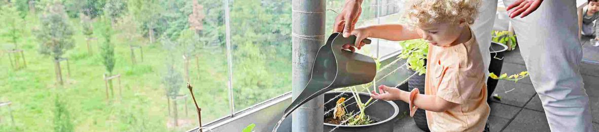 581 - Babilou Montpellier Nuage petit garçon qui arrose les plantes