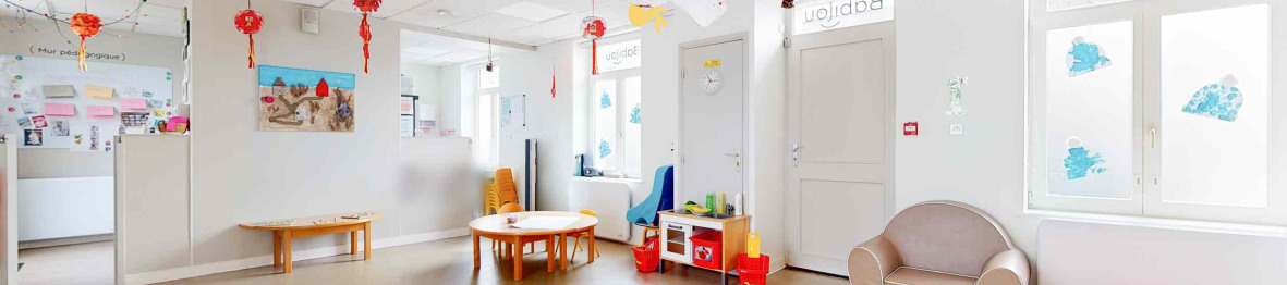 Espace de motricité en crèche Babilou 