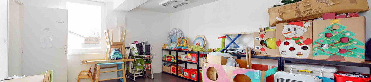 Espace de rangement en crèche 