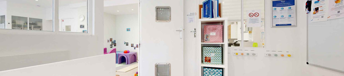 Espace de rangement de la crèche Babilou