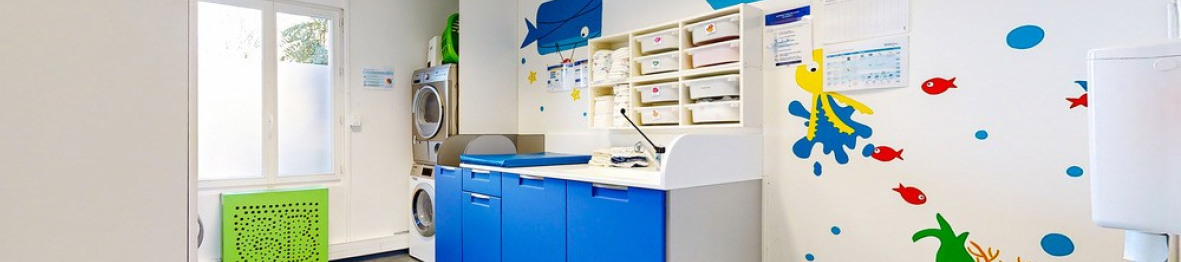 Espace de change en crèche Babilou 
