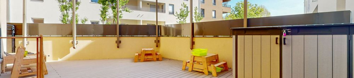 Espace extérieur en crèche Babilou 