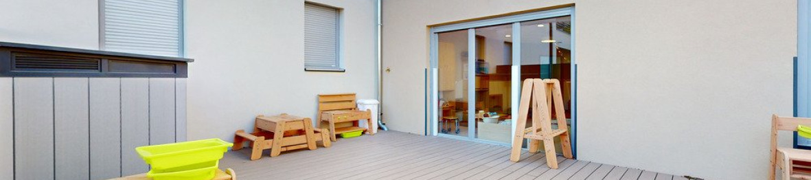 Espace extérieur en crèche Babilou 