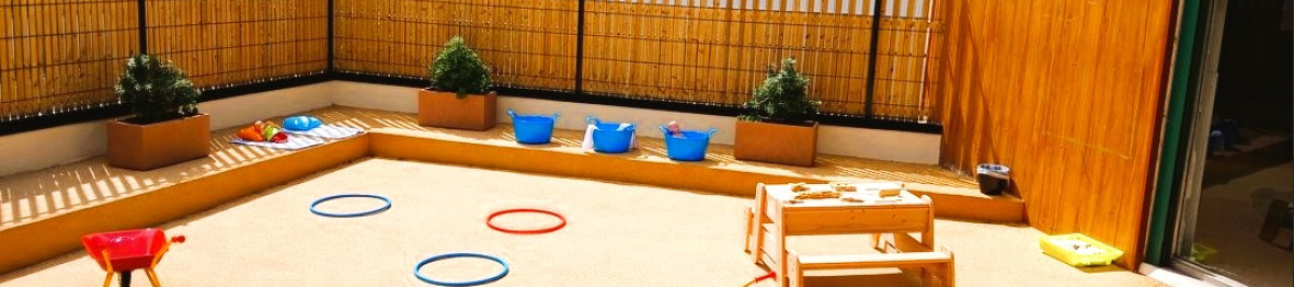 Extérieur avec jeux de la crèche Babilou Franconville Marais