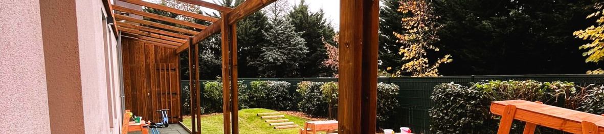 Vue alternative du jardin de la crèche Babilou Francheville Torey