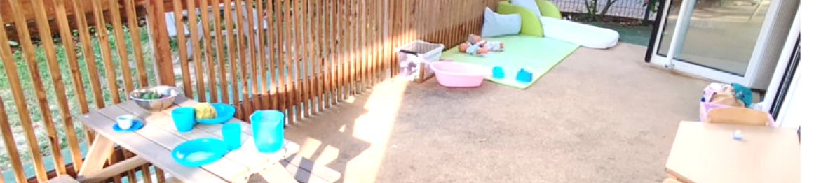 Espaces extérieurs de la crèche Babilou Montevrain Dublin