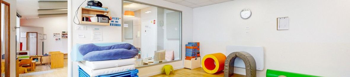 Espace de motricité en crèche Babilou