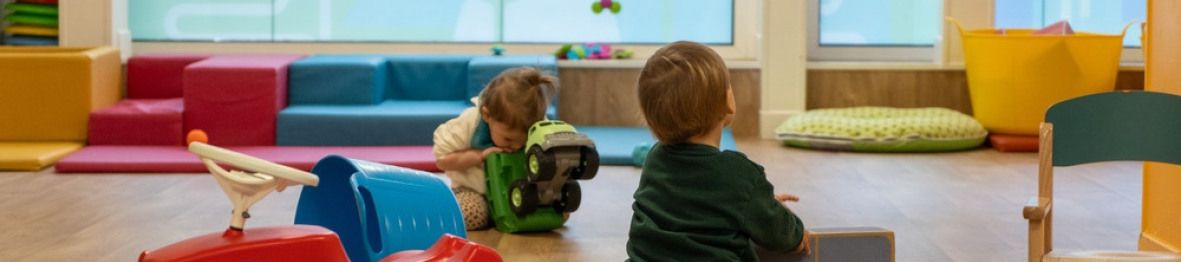 Deux enfants qui jouent en crèche 