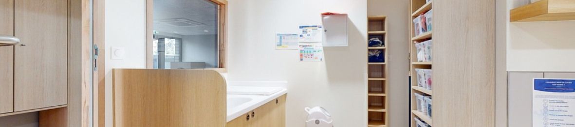 Espace de change en crèche