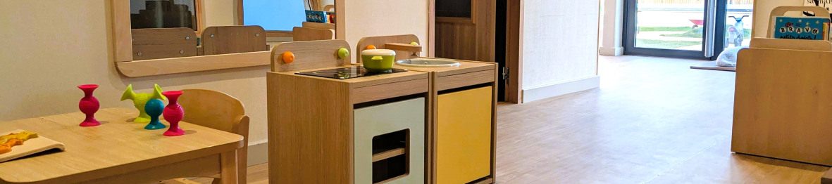 Espace de jeux d'imitation au sein de la crèche Babilou Toulouse Chaussas