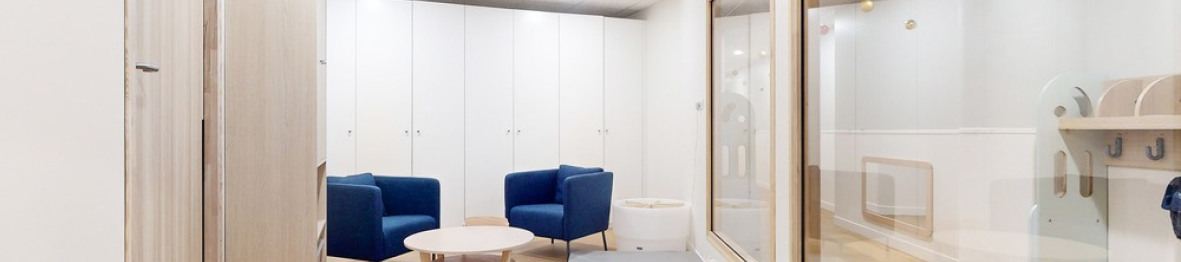 Espace de rangement en crèche 