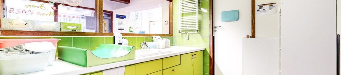 Espace de change en crèche Babilou 