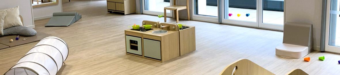 Vue alternative de l'espace d'éveil au sein de la Crèche Babilou Levallois Vergniaud 