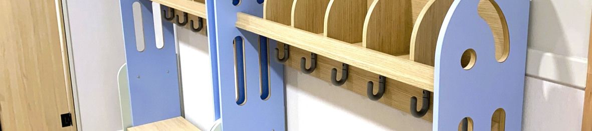 Vestiaires pour enfants au sein de la Crèche Babilou Levallois Vergniaud 