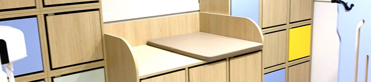 Casiers de rangement au sein de la Crèche Babilou Levallois Vergniaud 