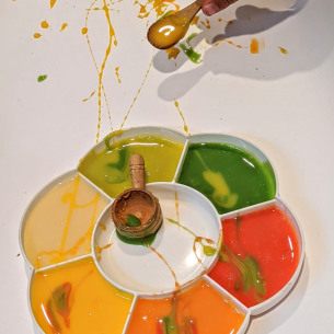 Projet forêt - peinture et légumes - Babilou