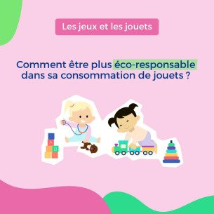 Visuel guide éco-parents qui traite de la thématique des jouets