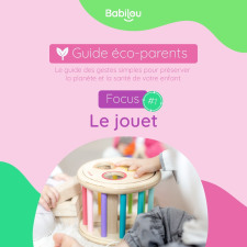 Visuel guide éco-parents qui traite de la thématique des jouets