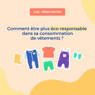 Visuel guide éco-parents qui traite de la thématique des vêtements