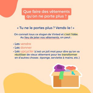 Visuel guide éco-parents qui traite de la thématique des vêtements